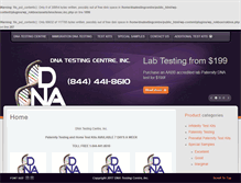 Tablet Screenshot of dnatestingcentre.com